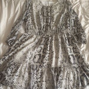 Snakeskin Print Dress